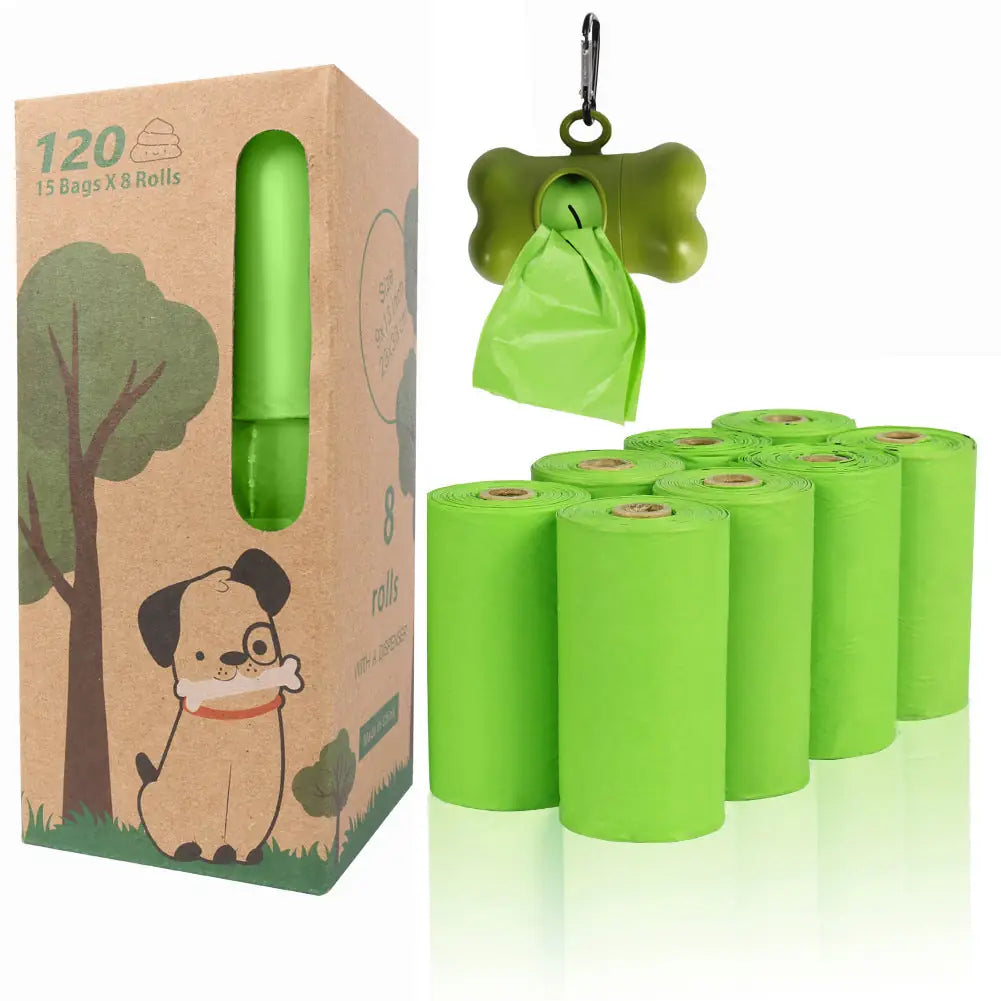 Eco-Friendly Dog Poop Bags – Corn Starch Biodegradable & PLA Compostable Pet Waste Bags (Leak-Proof)