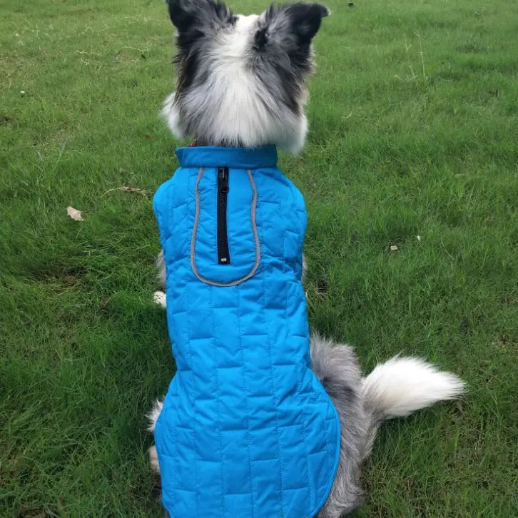 Classic Plaid Dog Jacket for Winter Warmth