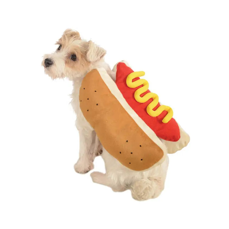 Hot Dog & Burger Pet Costume – Funny Outfit for Dogs & Cats