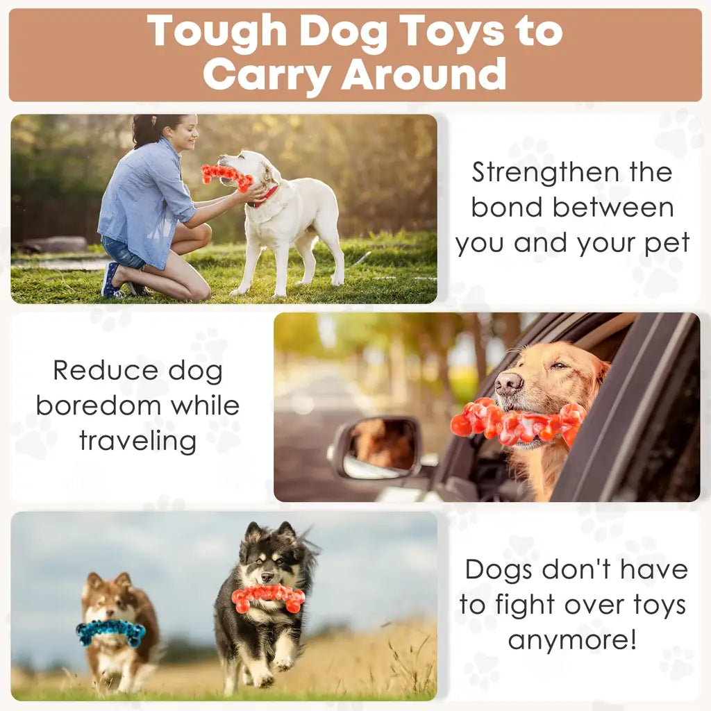 Dog Chew Toys for Aggressive Chewers – 2 Pack Indestructible