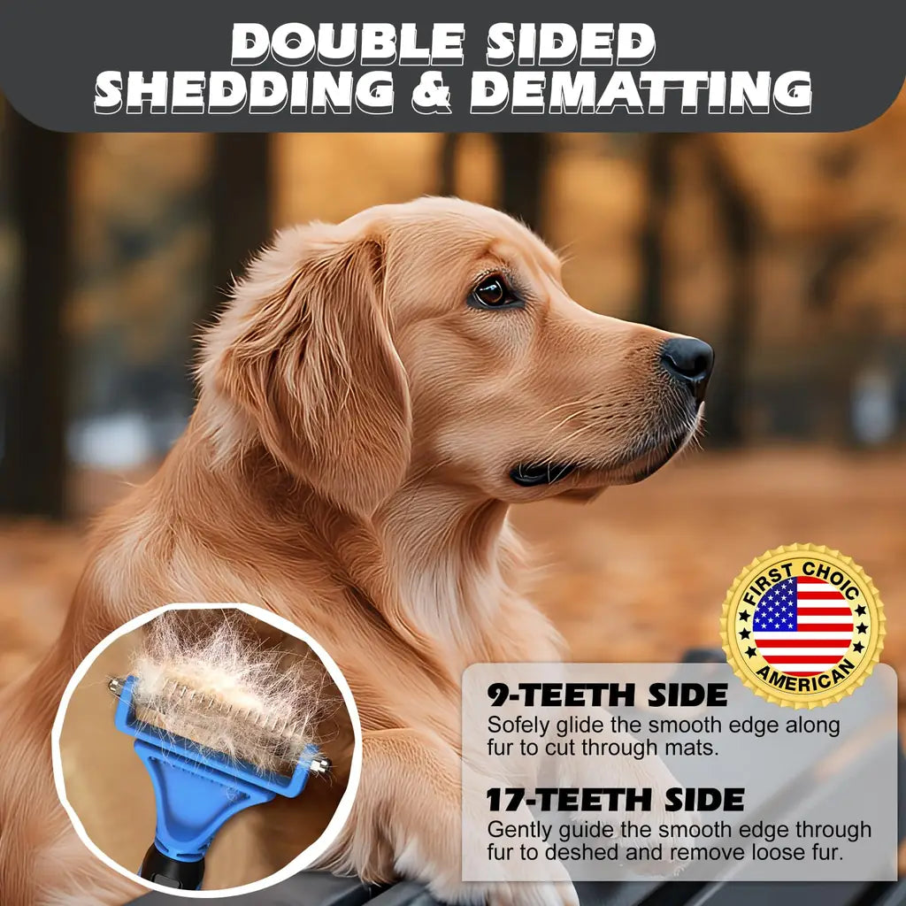 Dematting Tool Deshedding Brush: Stop Mats & Shedding | 3PCS