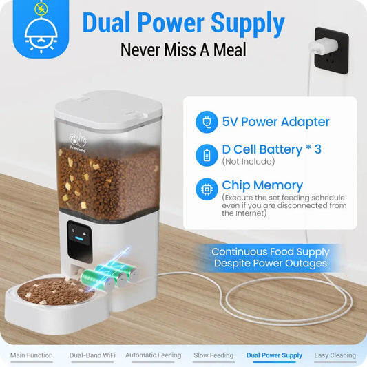 Frienhund Automatic Cat Feeder with Remote App Control