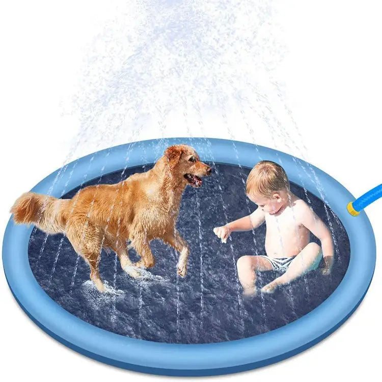 Pet Splash Mat – Non-Slip Water Sprinkler Pad for Dogs & Kids
