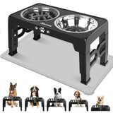 Elevated Dog Bowl Slow – Anti Bloat & Adjustable Dog Feeder