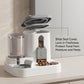 4 Colors Gravity Pet Feeder Water Dispenser Cute Cat Shaped Automatic Food Water Bowl Large Capacity Detachable Stable Anti Slip Base Feeding Supplies For Cats Puppies Small Animals Home Indoor Use