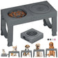 Elevated Dog Bowl Stand with Slow Feeder – 5 Adjustable Heights