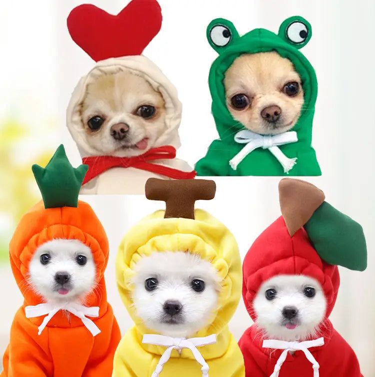 Fruity Friends Hoodie - Apple Print Pet Sweater