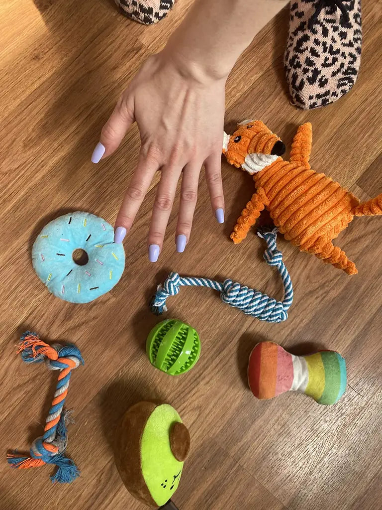 Zeaxuie Luxury Puppy Toys for Teething Small Dogs – Squeaky, Rope & Treat Ball Set