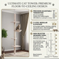 Floor-to-Ceiling Cat Tree – 5-Tier Climbing Tower with Sisal Posts