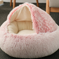 Winter Princess Cat Bed – Semi-Enclosed Deep Sleep Nest