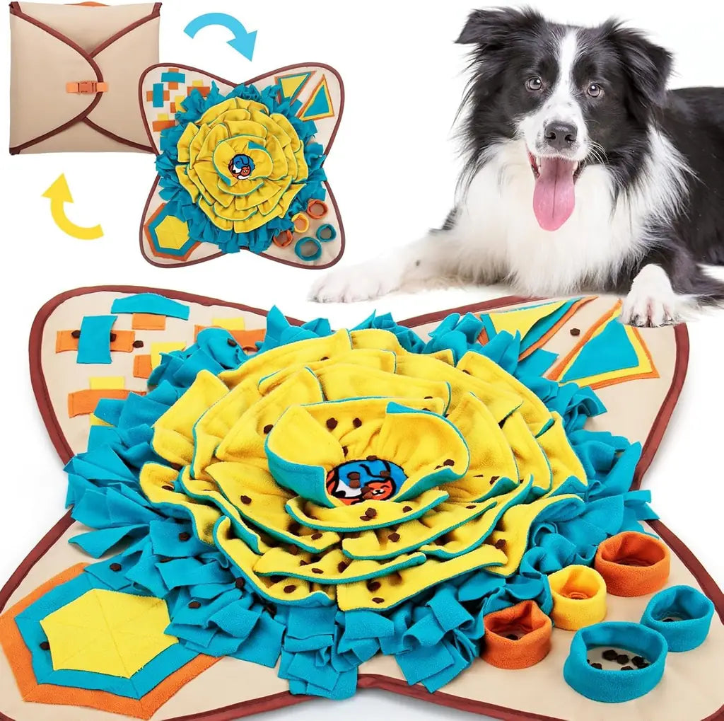 AWOOF Dog Snuffle Mat for Dogs & Cats – Interactive Foraging Nose Work Feeding Game