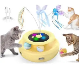 Automatic Cat Teaser Turntable Toy – Interactive Self-Entertainment for Cats