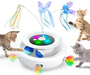 Automatic Cat Teaser Turntable Toy – Interactive Self-Entertainment for Cats