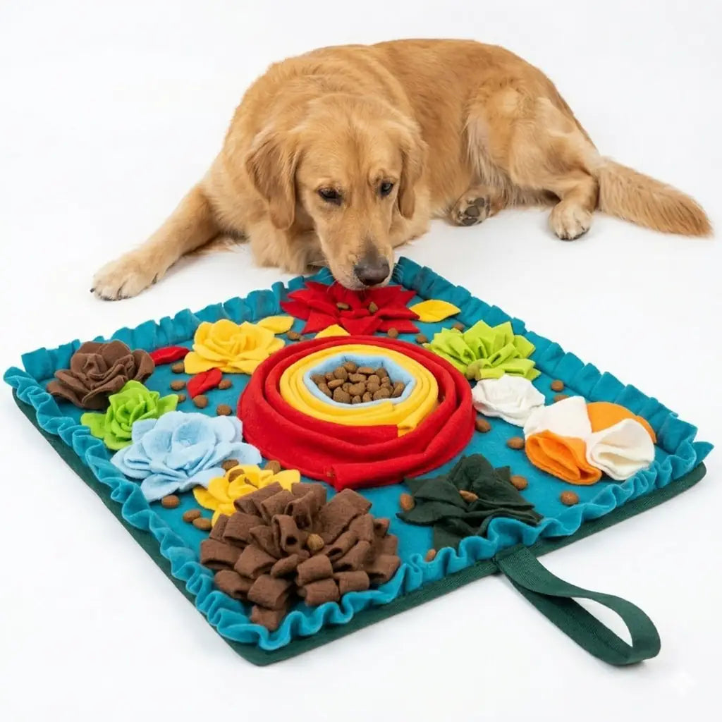 Adjustable Dog Snuffle Mat - Interactive Slow Feed Puzzle