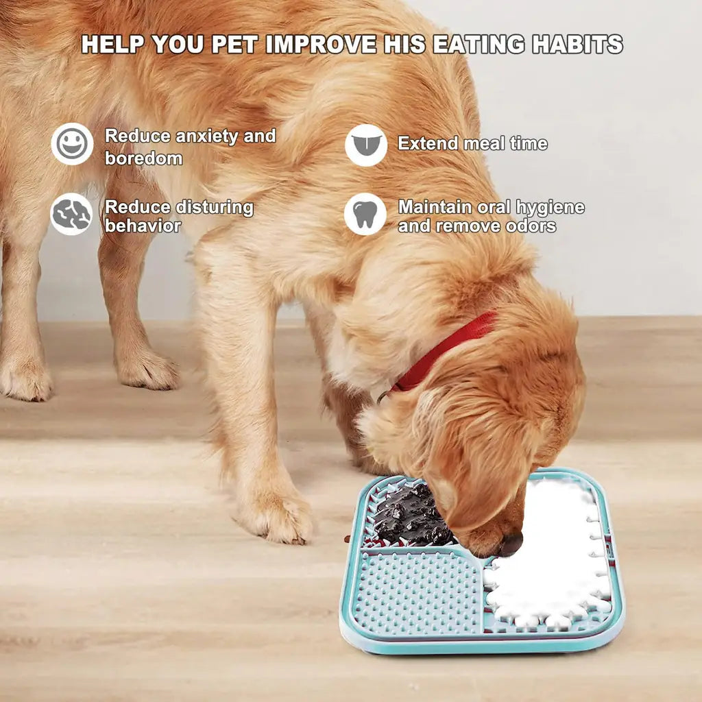 Dog Lick Mat for Anxiety Relief — Zonopy Slow Feeder Licking Mat with Suction Cups