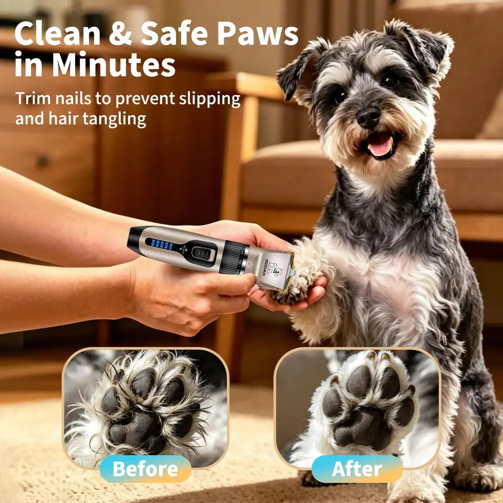 Dog Grooming Clippers Kit — Cordless Rechargeable Pet Hair Trimmer by Gooad