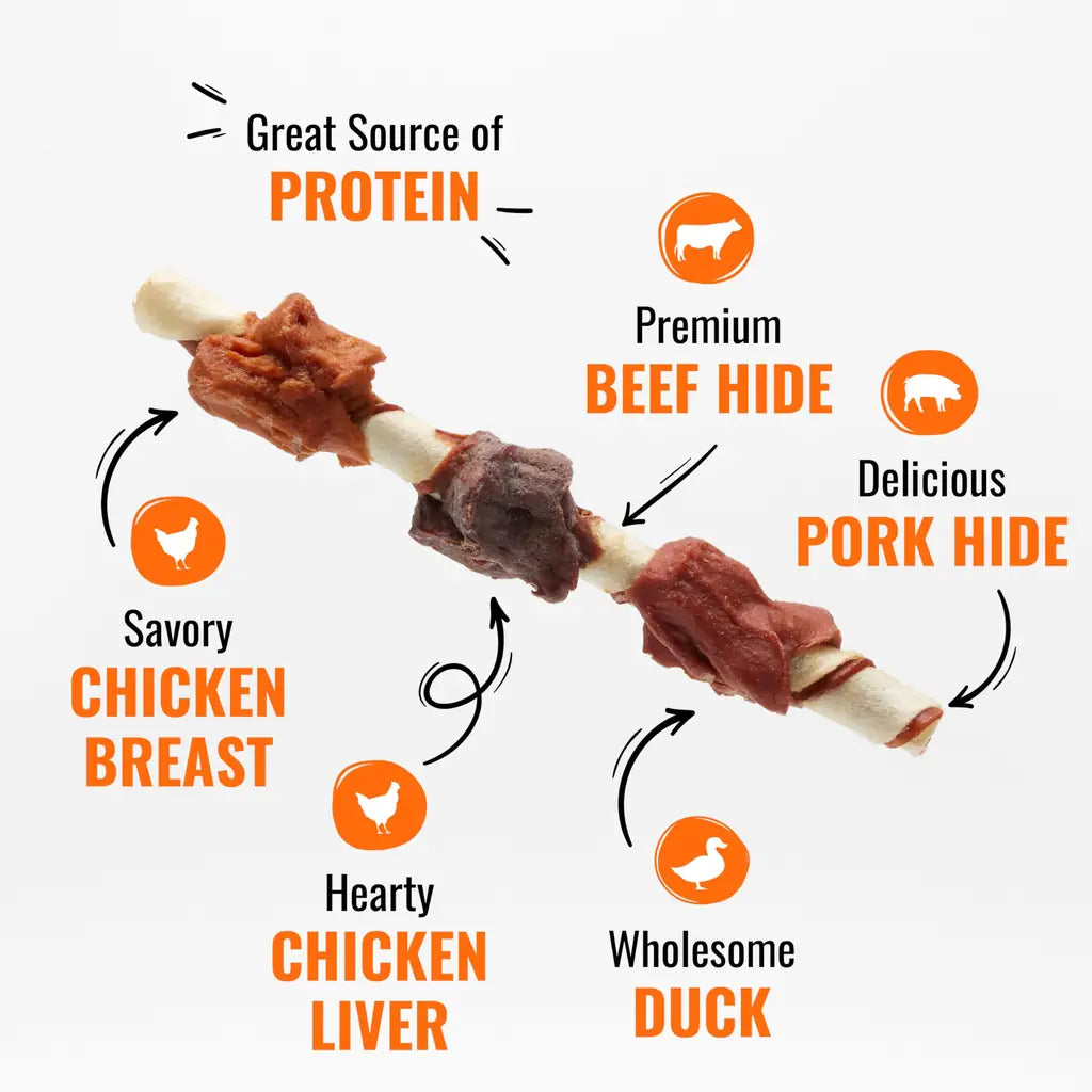 Good 'N' Fun Triple Flavor Kabob Chews for Dogs