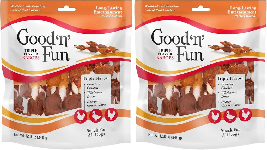 Good 'N' Fun Triple Flavor Kabob Chews for Dogs