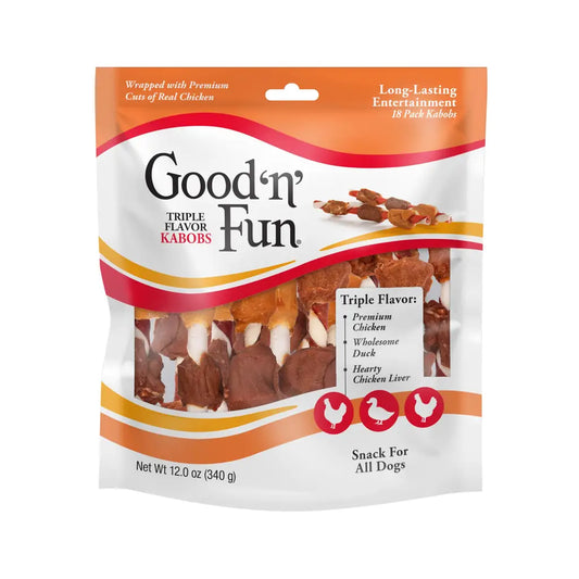 Good 'N' Fun Triple Flavor Kabob Chews for Dogs