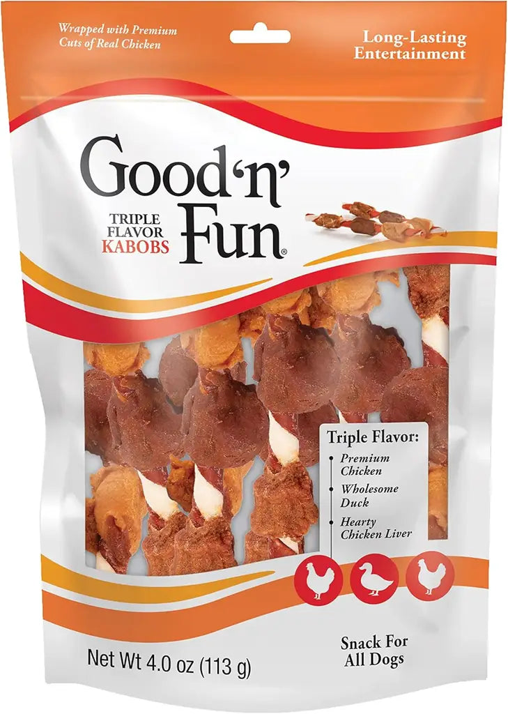 Good 'N' Fun Triple Flavor Kabob Chews for Dogs