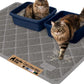 GORILLA GRIP Cat Litter Box Mat, Cushioned Coil Mesh Litter Trapping Mat, Scatter Control, Phthalate Free, Ultra Deep Catch Grooves, Easy Clean
