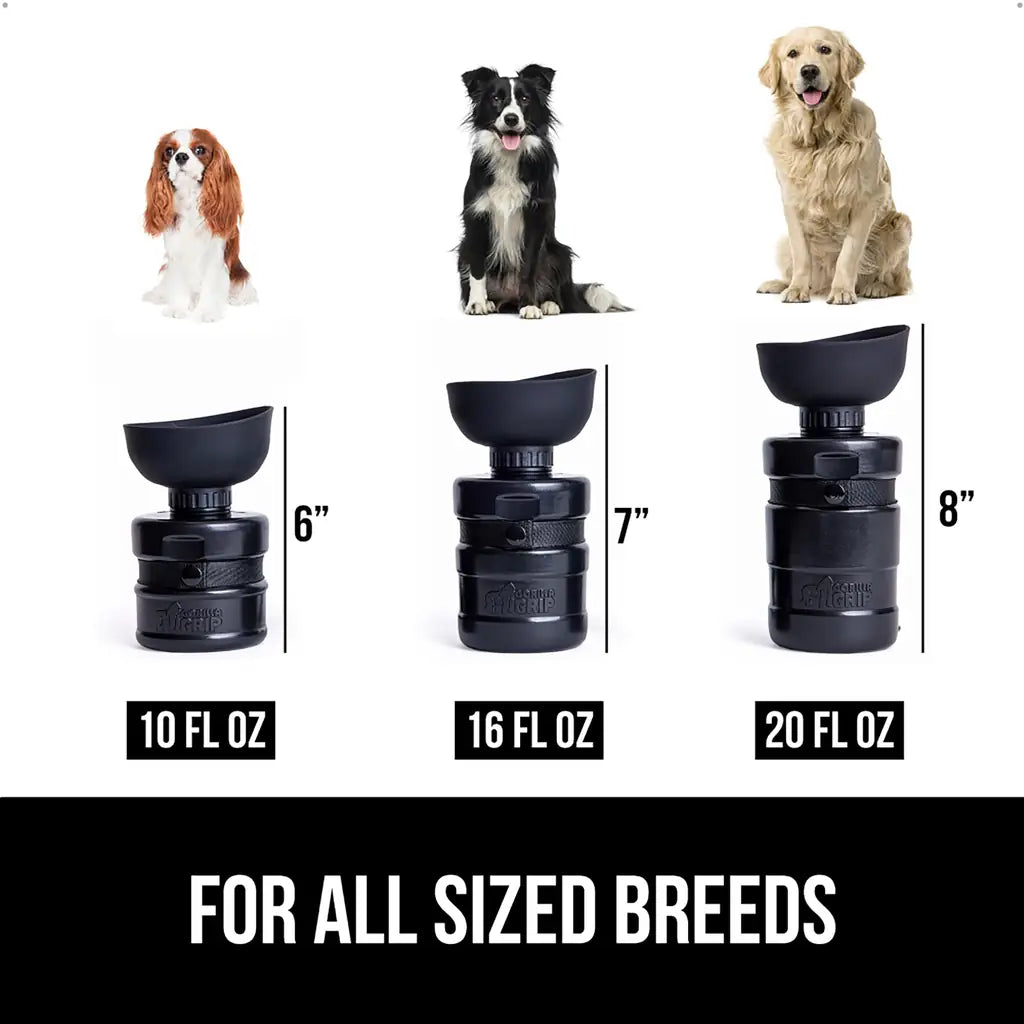 Gorilla Grip Portable Dog Water Bottle with Bowl Dispenser