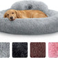 PetJett Calming Donut Dog Bed | Anti-Anxiety Faux Fur Pet Bed