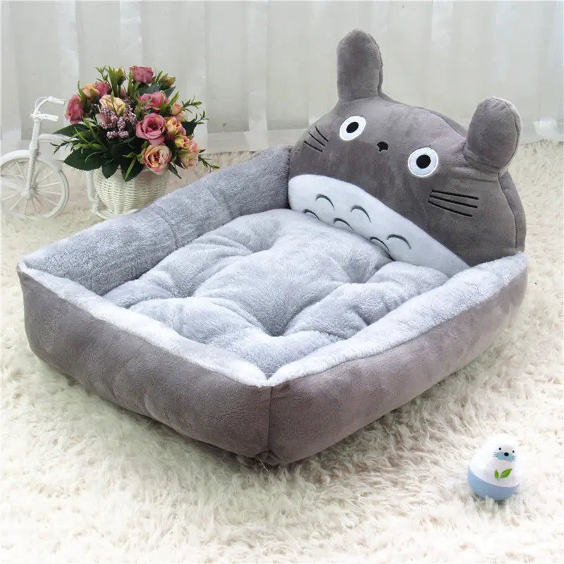 Teddy Cartoon Pet Bed – Washable Large Dog Mat