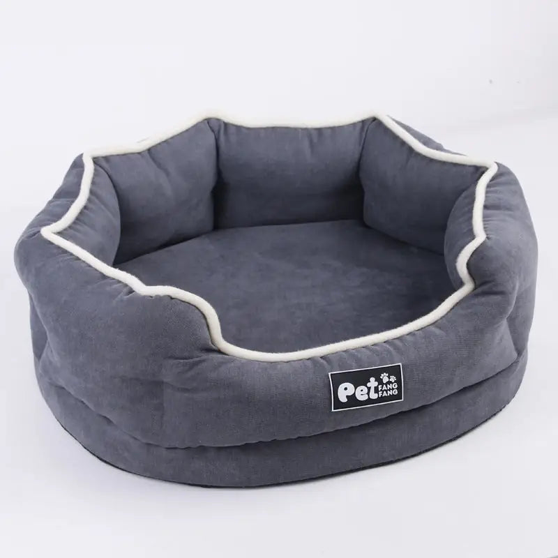 Memory Foam Velvet Pet Bed – Soft, Orthopedic, Washable