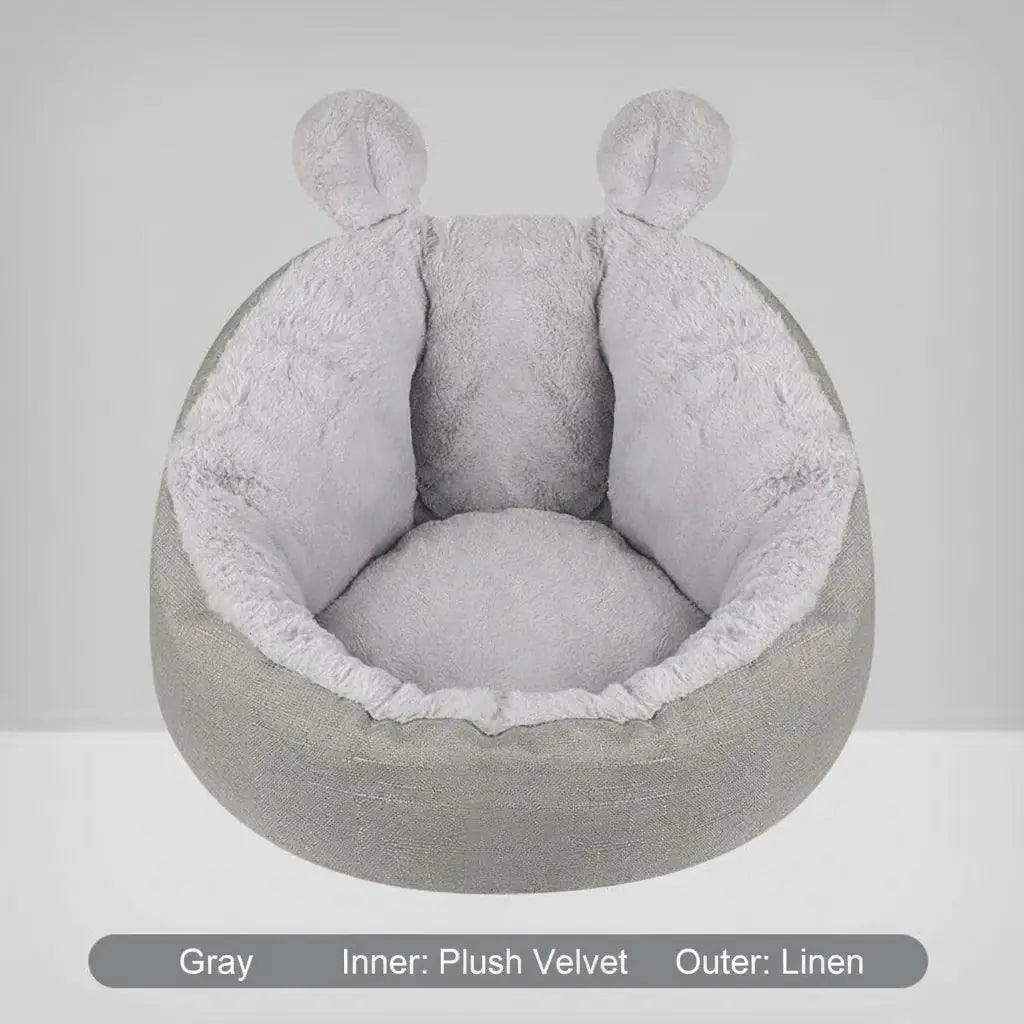 Bunny Ear Nest - Semi-Enclosed Plush Pet Bed