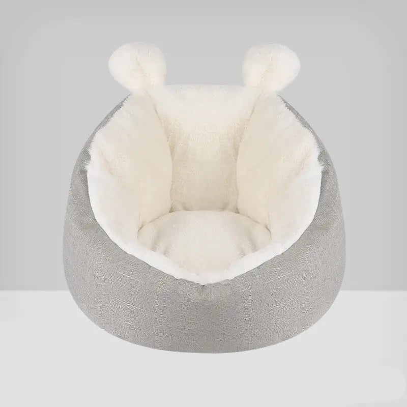 Bunny Ear Nest - Semi-Enclosed Plush Pet Bed