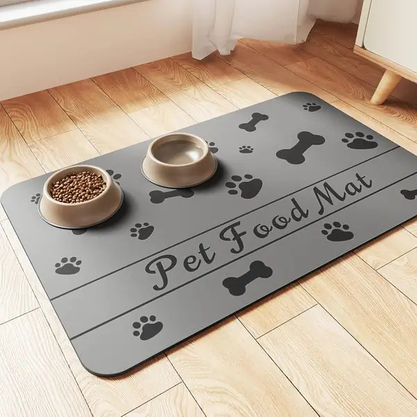Absorbent Pet Feeding Mat – Waterproof, Non-Slip, Quick Dry for Dogs & Cats