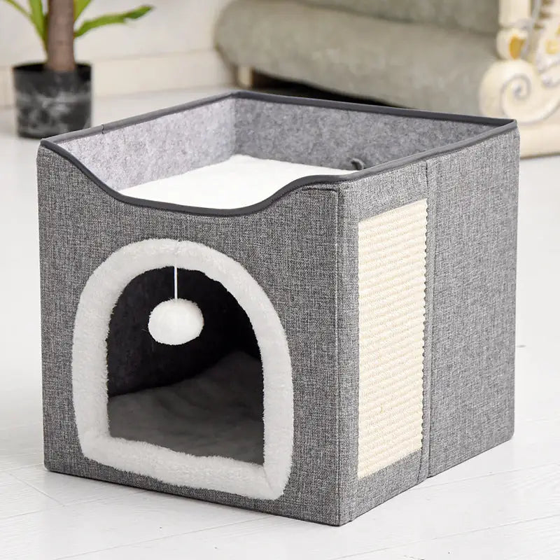 Triple-Tier Cat Condo - All-Season Foldable Pet Bed
