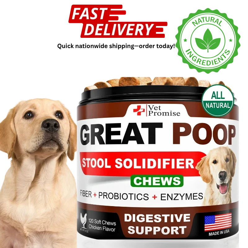 Great Poop Probiotics for Dogs   Dog Stool Softener   Fiber for Dogs