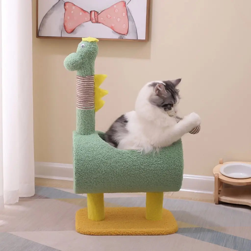 Integrated Cat Climbing Frame & Bed – Compact Sisal Rack