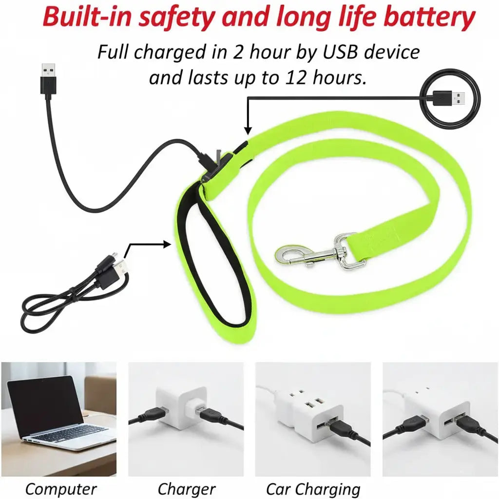 Luminous Dog Lead | Rechargeable Glowing Leash