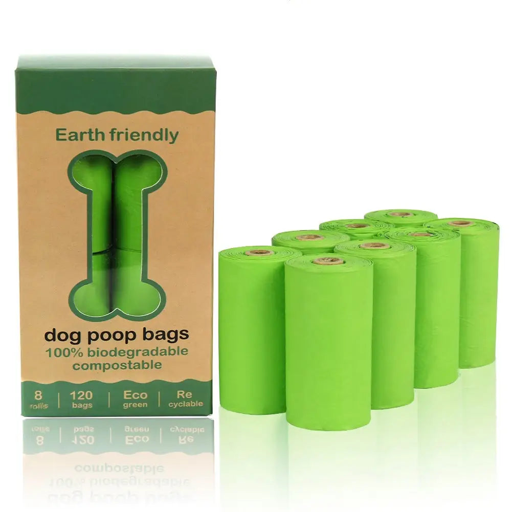 Eco-Friendly Dog Poop Bags – Corn Starch Biodegradable & PLA Compostable Pet Waste Bags (Leak-Proof)