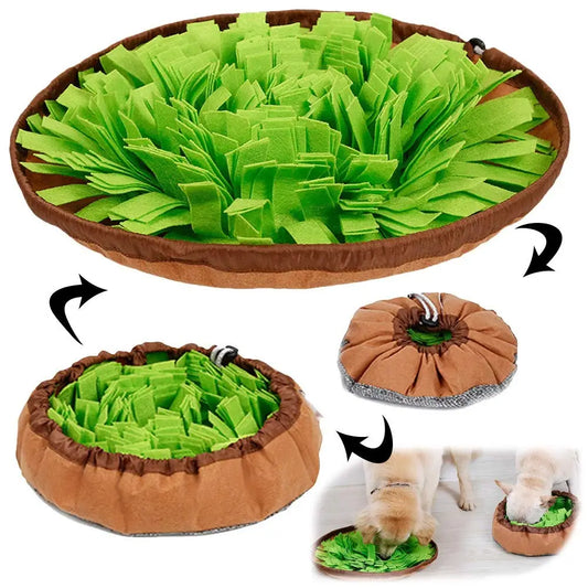 AWOOF Dog Snuffle Mat for Dogs & Cats – Interactive Foraging Nose Work Feeding Game