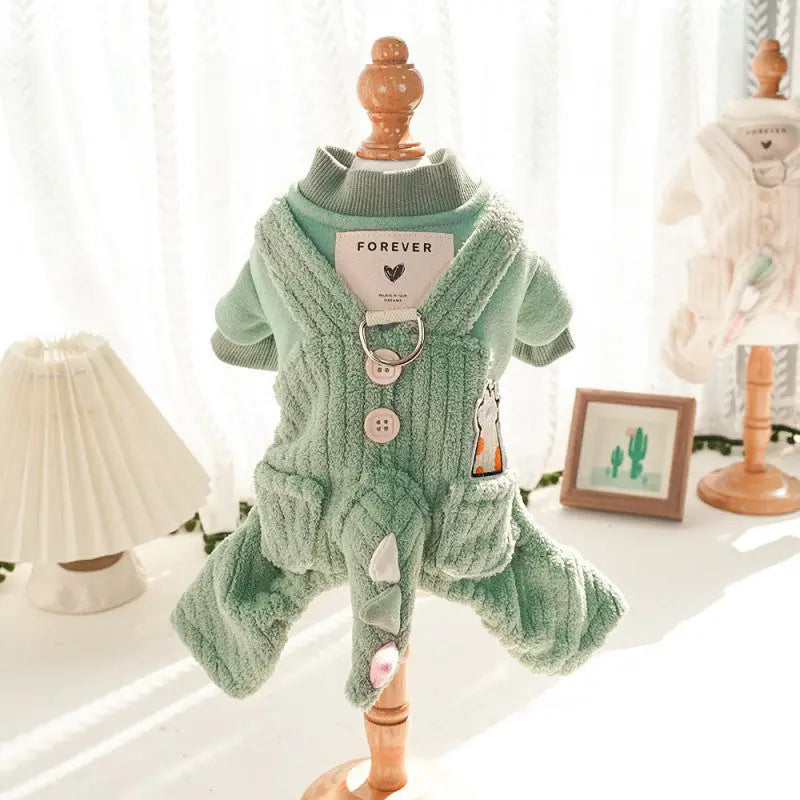 Dino-Roar 3D Costume - Warm Four-Legged Pet Jacket