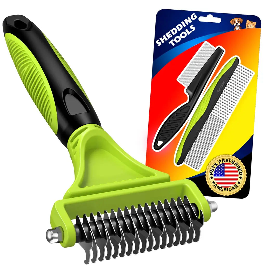 Dematting Tool Deshedding Brush: Stop Mats & Shedding | 3PCS