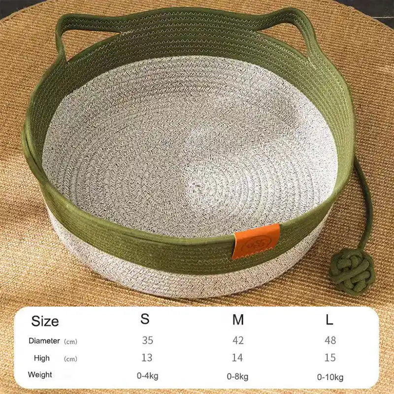 Woven Comfort Nest - All-Season Rattan Pet Bed
