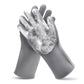 Silicone Pet Grooming Gloves – Dog & Cat Bath Scrubber Brush