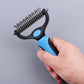ProGroom Detangling Comb - Stainless Steel De-Matting Tool for Long-Haired Pets