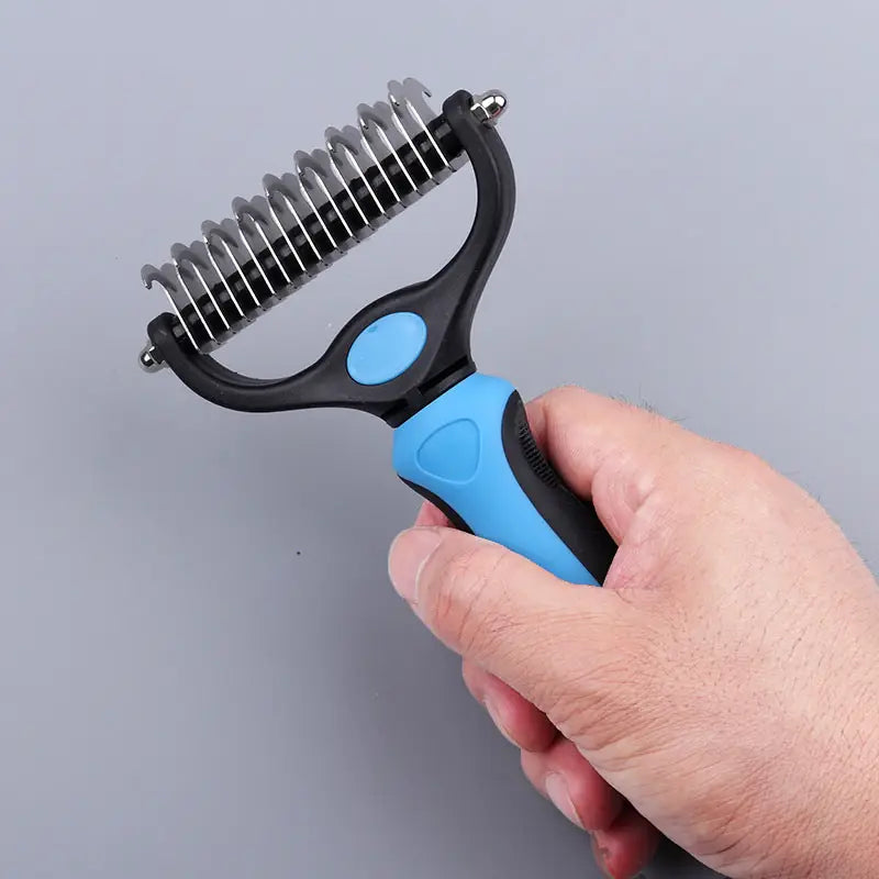 ProGroom Detangling Comb - Stainless Steel De-Matting Tool for Long-Haired Pets