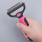 ProGroom Detangling Comb - Stainless Steel De-Matting Tool for Long-Haired Pets