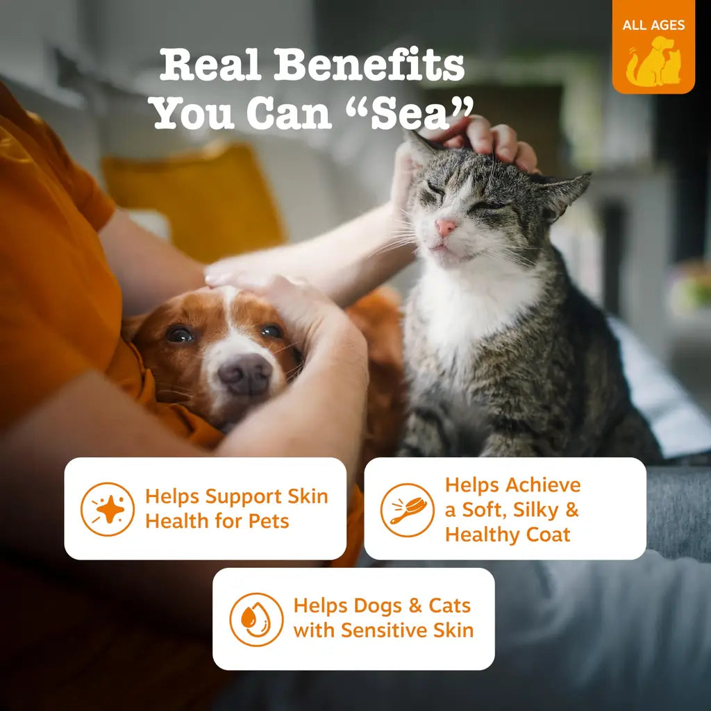 Salmon Oil for Dogs & Cats — Zesty Paws Wild Alaskan Omega-3 Blend