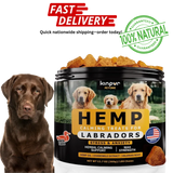 Calming Chews for Labrador Dogs with Valerian Root and Hemp Oil   Aid
