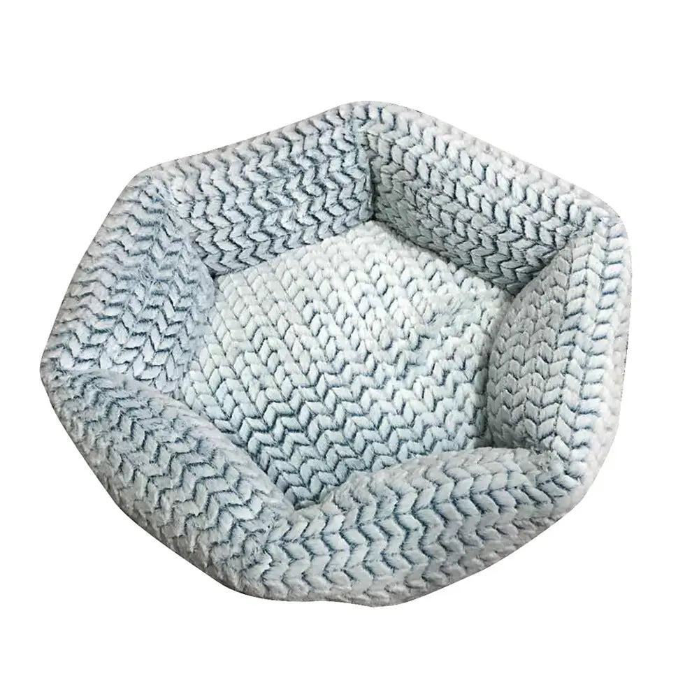 Hexagon Haven - Plush Pet Bed & Crate Mat
