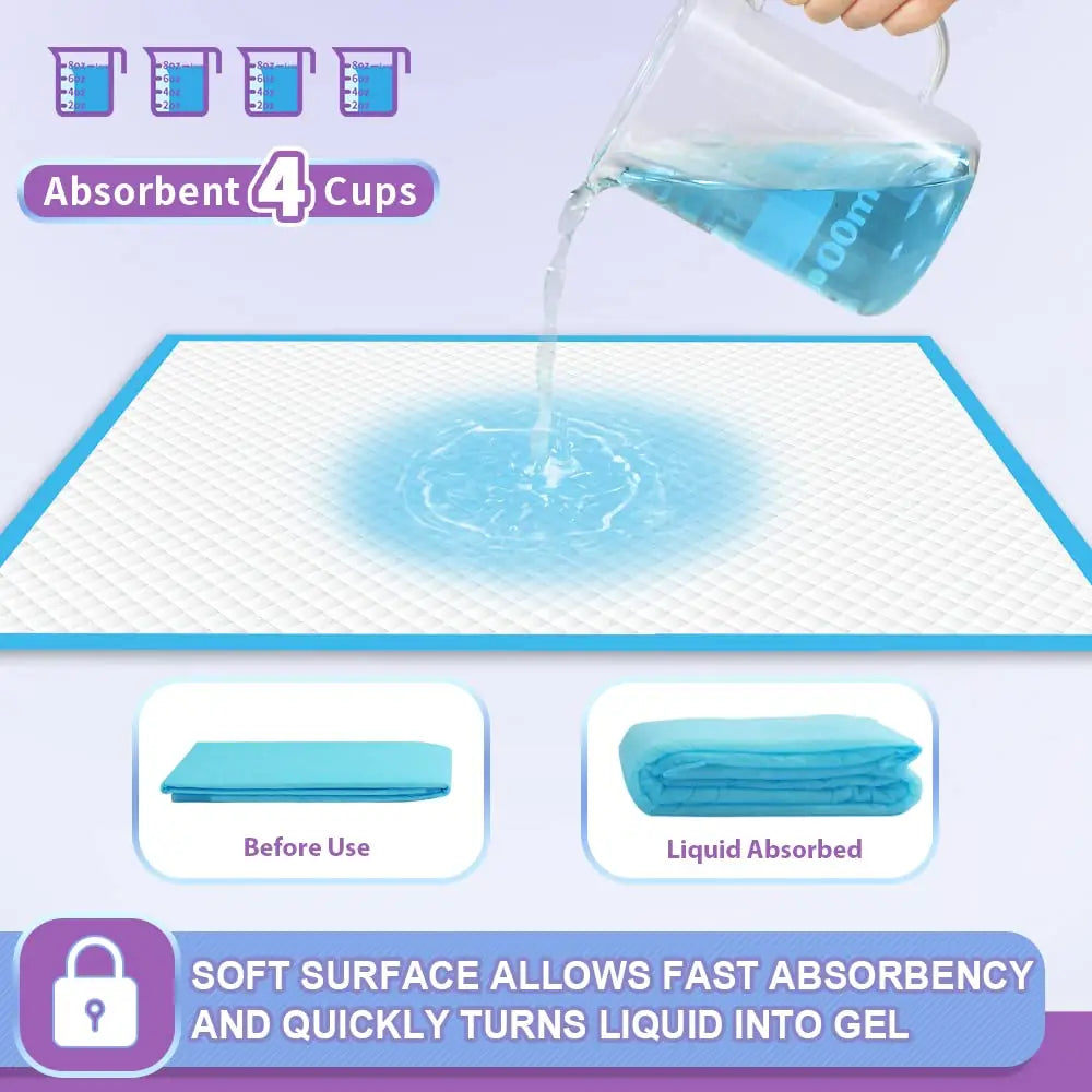 IMMCUTE Puppy Pee Pads 22"x23" & 30"x28" | 6-Layer Super Absorbent Leak-Proof Disposable Dog Training Pads
