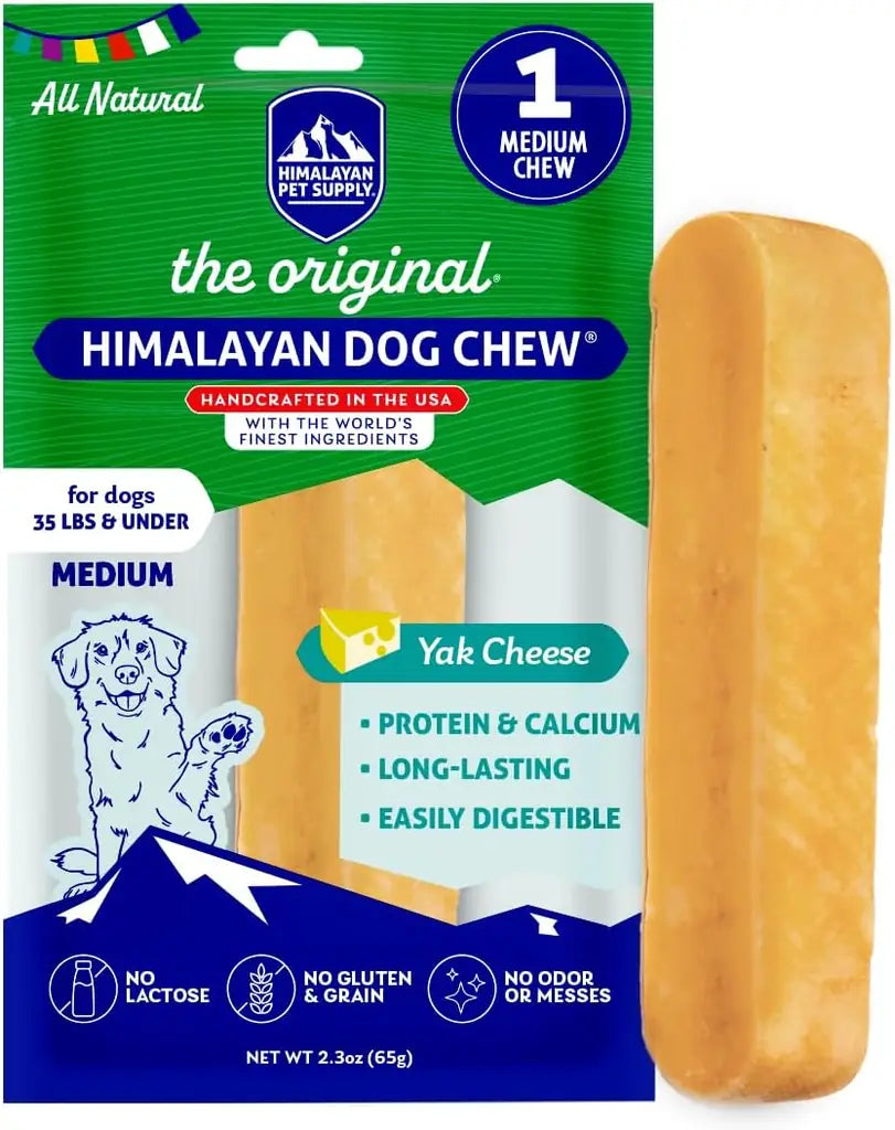 Lof Natural Himalayan Yak Chews Cheese Long Lasting Dog Treats Medium